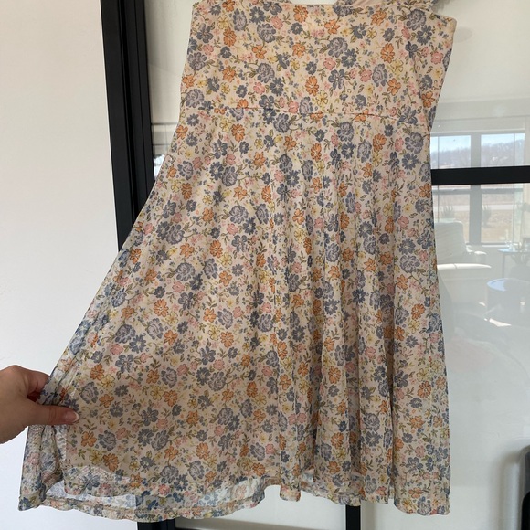 Altar'd State Floral Mesh Short Dress Ruffle Tie Sleeveless Sweetheart XS - Picture 8 of 8